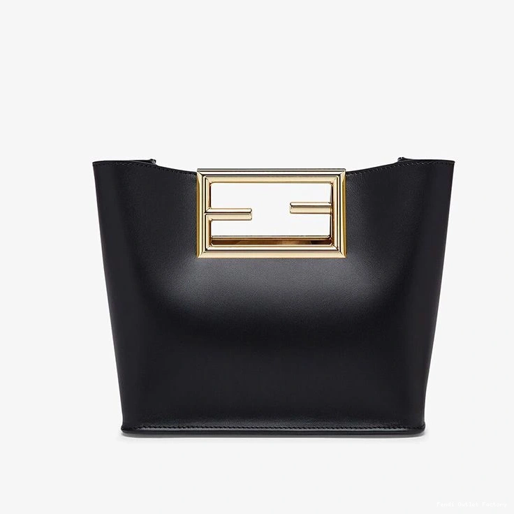 Affordable HOT Way Leather Black In Fendi Bag Calf Small 0808